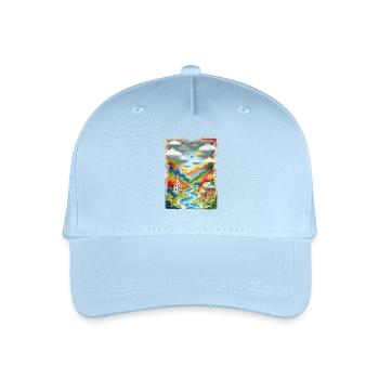 City made of paper - Organic Kids’ Baseball Cap - light blue - Front