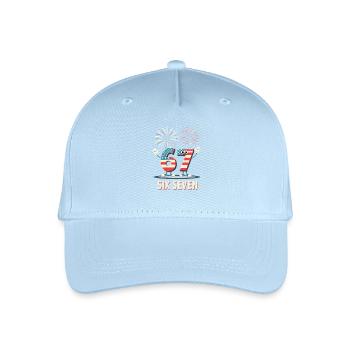 US Flag 67 Memes Six Seven - Organic Kids’ Baseball Cap - light blue - Front