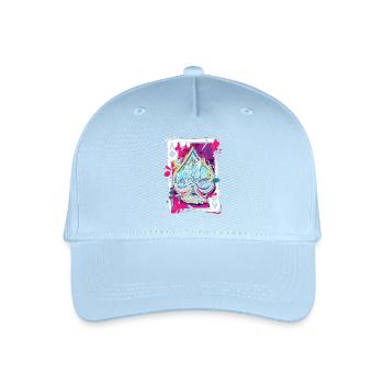 Ace of Spades Card - Organic Kids’ Baseball Cap - light blue - Front