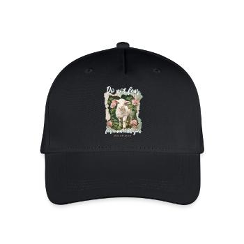 Lamb Christian Bible Verse - Organic Kids’ Baseball Cap - black - Front