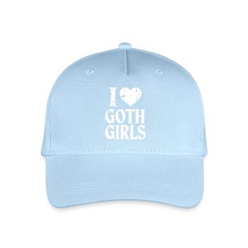 I Heart Goth Girls - Organic Kids’ Baseball Cap - light blue - Front