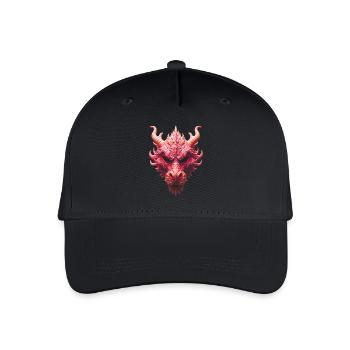 Aurora Red Dragon Mask - Organic Kids’ Baseball Cap - black - Front