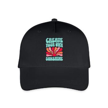Create your own sunshine image - Organic Kids’ Baseball Cap - black - Front