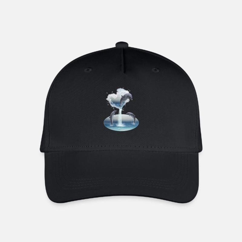 The Heart From The Dolphins - Kinder Bio Basecap - Schwarz