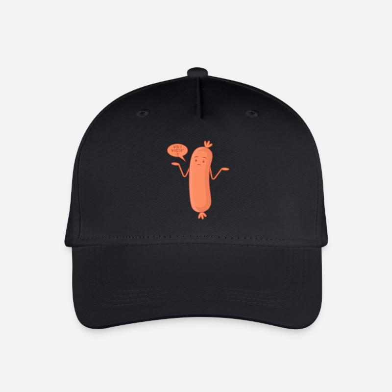 Wurst Bockwurscht Egal Bockwurst Weil's wurscht is - Kinder Bio Basecap - Schwarz