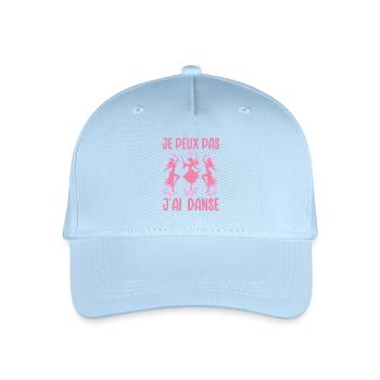 I Can't I Dance Fun Dance Geschenkidee - Kinder Bio Basecap - Hellblau - Vorne