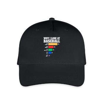 Baseballspieler Humor Baseball - Kinder Bio Basecap - Schwarz - Vorne
