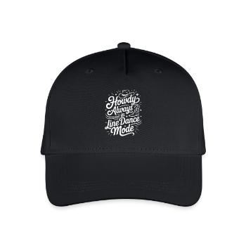 Howdy Always Line Dance Mode mit Stetson und Boots - Kinder Bio Basecap - Schwarz - Vorne