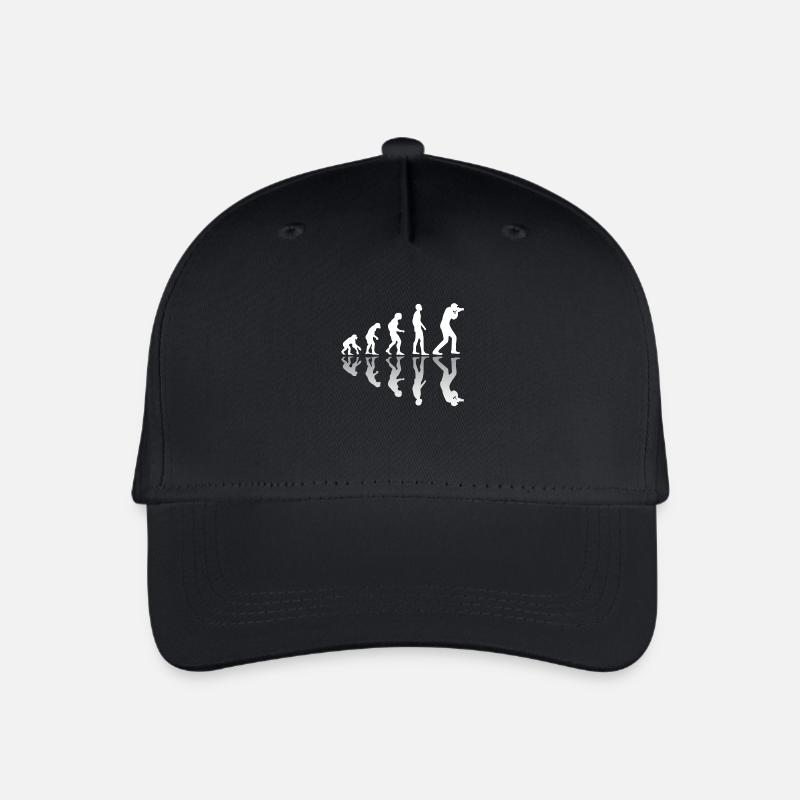 Evolution Fotograf Kamera - fotografieren Geschenk - Kinder Bio Basecap - Schwarz