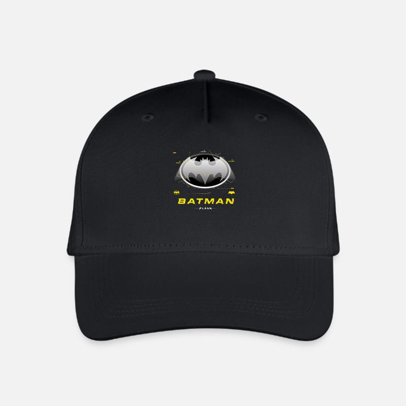 The Flash Klassisches Batman-Logo In Grau - Kinder Bio Basecap - Schwarz