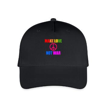 Make love not war - Kinder Bio Basecap - Schwarz - Vorne