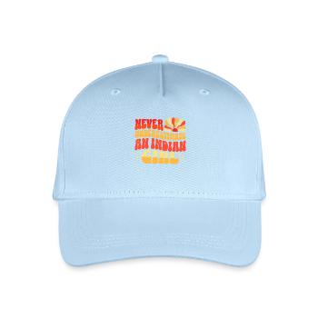 Jamais Sous-estimer Fille Indienne - Casquette de baseball bio Enfant - bleu clair - Devant