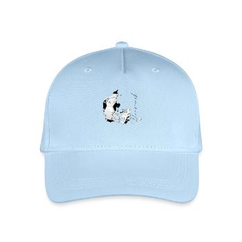 Denmark Map Framed Real Football DK - Organic Kids’ Baseball Cap - light blue - Front