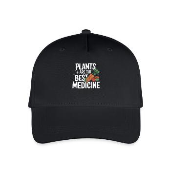 Vegetarian Vegan Veggie Vegetarian - Organic Kids’ Baseball Cap - black - Front