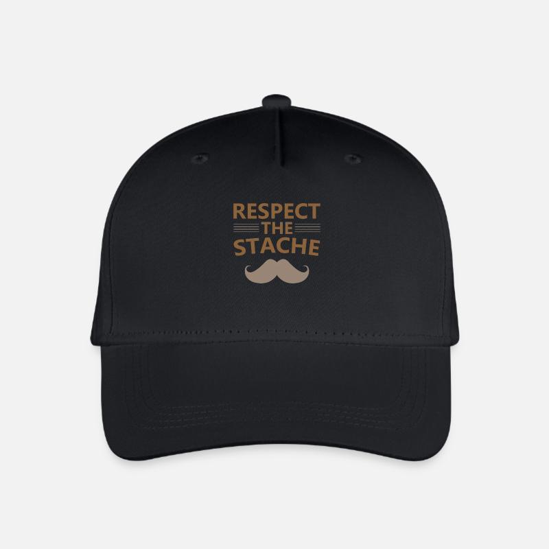 Respect The Stache - Kinder Bio Basecap - Schwarz
