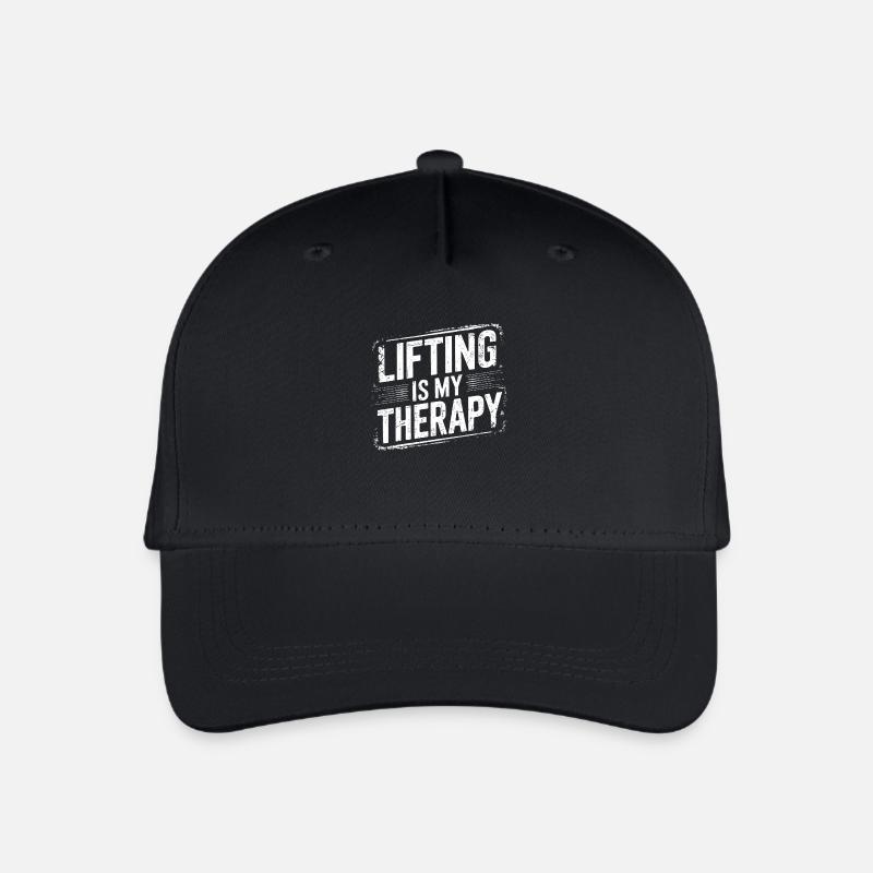 Lifting is my Therapy - Kinder Bio Basecap - Schwarz
