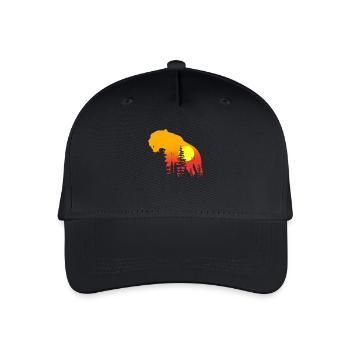 Sabre-toothed tiger - Organic Kids’ Baseball Cap - black - Front