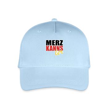 Merz kanns - Kanzler - Kanzlerkandidat - Kinder Bio Basecap - Hellblau - Vorne