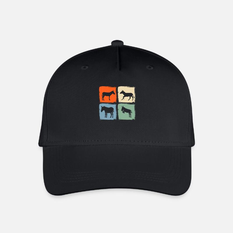 Esel - Kinder Bio Basecap - Schwarz