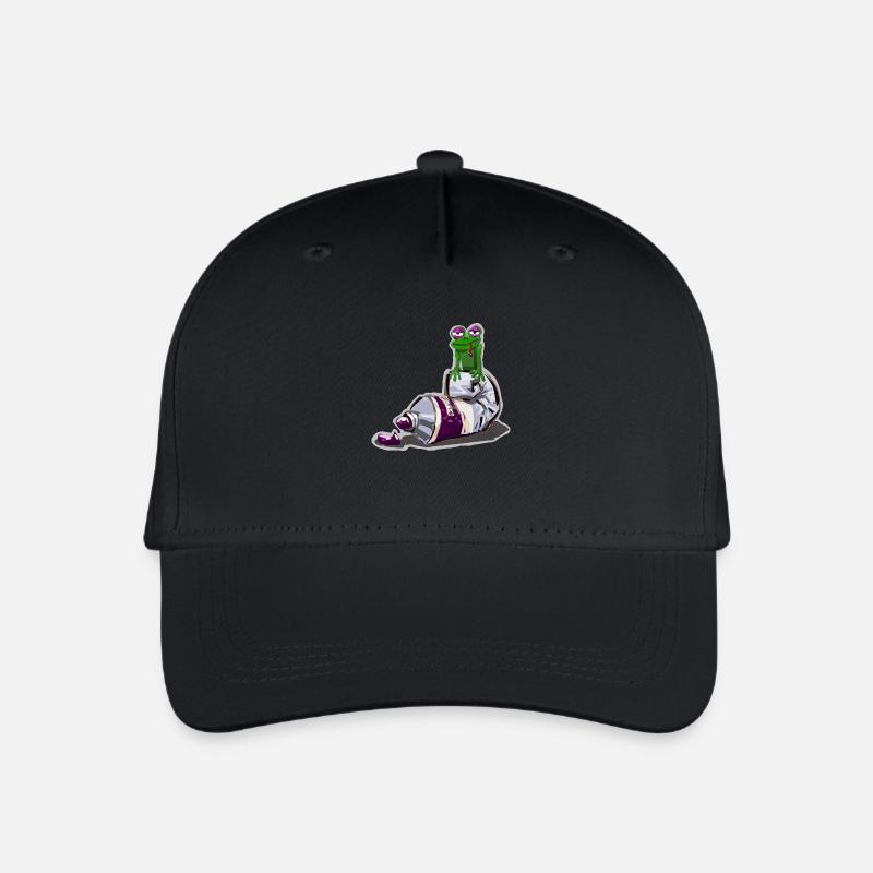 Öl Frosch - Kinder Bio Basecap - Schwarz
