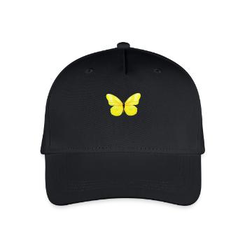 Schmetterling - Kinder Bio Basecap - Schwarz - Vorne