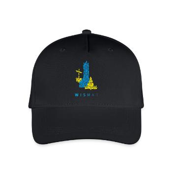 Wismar triangle Illustration blue yellow - Organic Kids’ Baseball Cap - black - Front