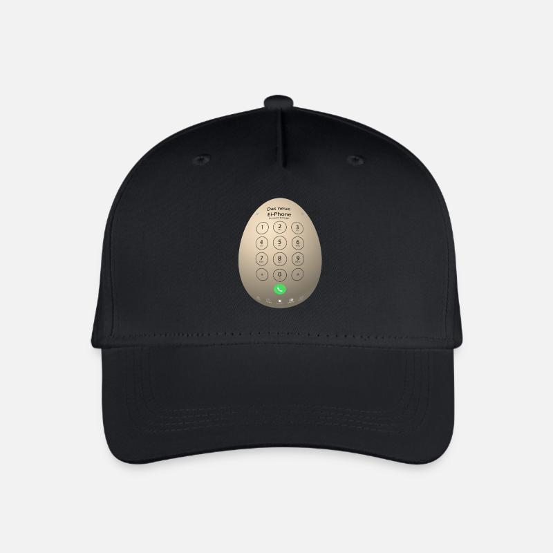 Geschenk Shirt Das neue Ei-Phone. - Kinder Bio Basecap - Schwarz
