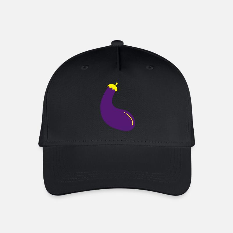 Aubergine - Kinder Bio Basecap - Schwarz