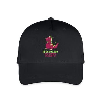 Dino Party - Organic Kids’ Baseball Cap - black - Front