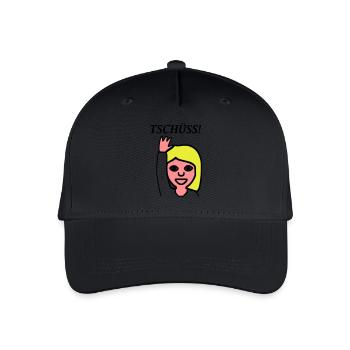 Emoji Grüßen Tschüss - Kinder Bio Basecap - Schwarz - Vorne