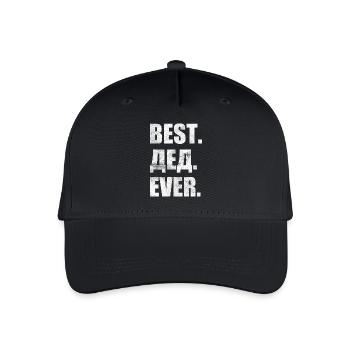 Best. Дед. ever. лучший. Батя. навсегда. Russisch - Kinder Bio Basecap - Schwarz - Vorne