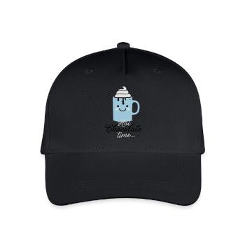 i love heiße schokolade sprüche für weihnachten - Kinder Bio Basecap - Schwarz - Vorne