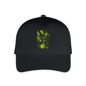 Abstract lines / green / line / trend / pattern - Organic Kids’ Baseball Cap - black - Front