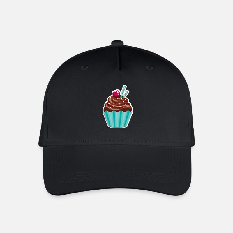 Cupcake - Muffin - Donut - Ice cream - chocolate - - Organic Kids’ Baseball Cap - black
