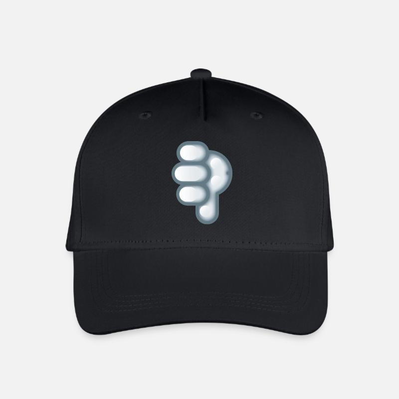 Smiley Hand Signal Down - Kinder Bio Basecap - Schwarz