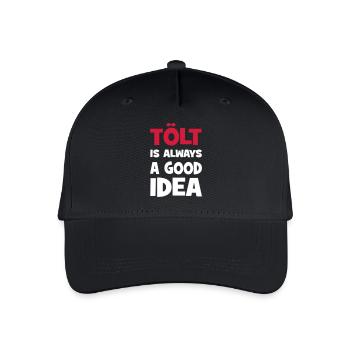 tölt is always a good idea - Organic Kids’ Baseball Cap - black - Front