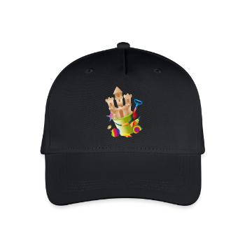 A sandcastle in a bucket awakens holiday feelings - Organic Kids’ Baseball Cap - black - Front