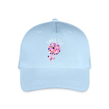 Süßigkeiten Nachspeise Naschen Süß Spruch - Kinder Bio Basecap - Hellblau - Vorne