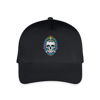 Totenkopf - Kinder Bio Basecap - Schwarz - Vorne