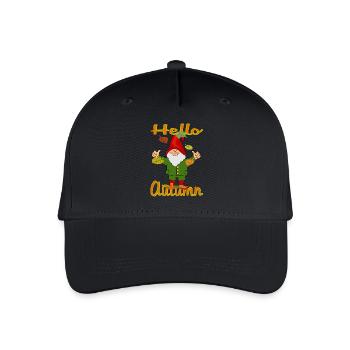Herbst Wichtel - Kinder Bio Basecap - Schwarz - Vorne