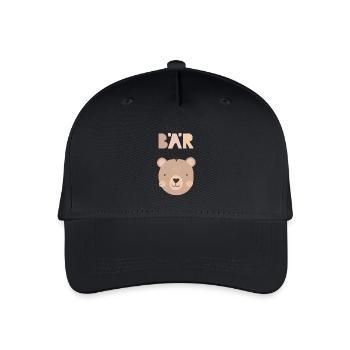 Little Bear Beige Kids Nursery Decoration - Organic Kids’ Baseball Cap - black - Front