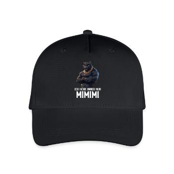 Schwarzer Panter Ich höre immer nur Mimimi Jaguar - Kinder Bio Basecap - Schwarz - Vorne