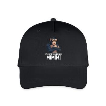 Schimpanse Affe Ich höre immer nur Mimimi - Kinder Bio Basecap - Schwarz - Vorne