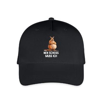 Känguru Beuteltier Kangaroo Nen scheiss muss ich - Kinder Bio Basecap - Schwarz - Vorne