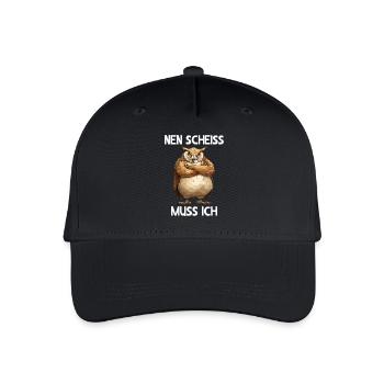 owl owl bird forest eagle owl shit I have to fuck - Organic Kids’ Baseball Cap - black - Front
