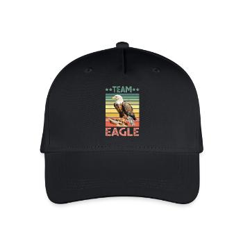 Aigle Pygargue à tête blanche - Casquette de baseball bio Enfant - noir - Devant