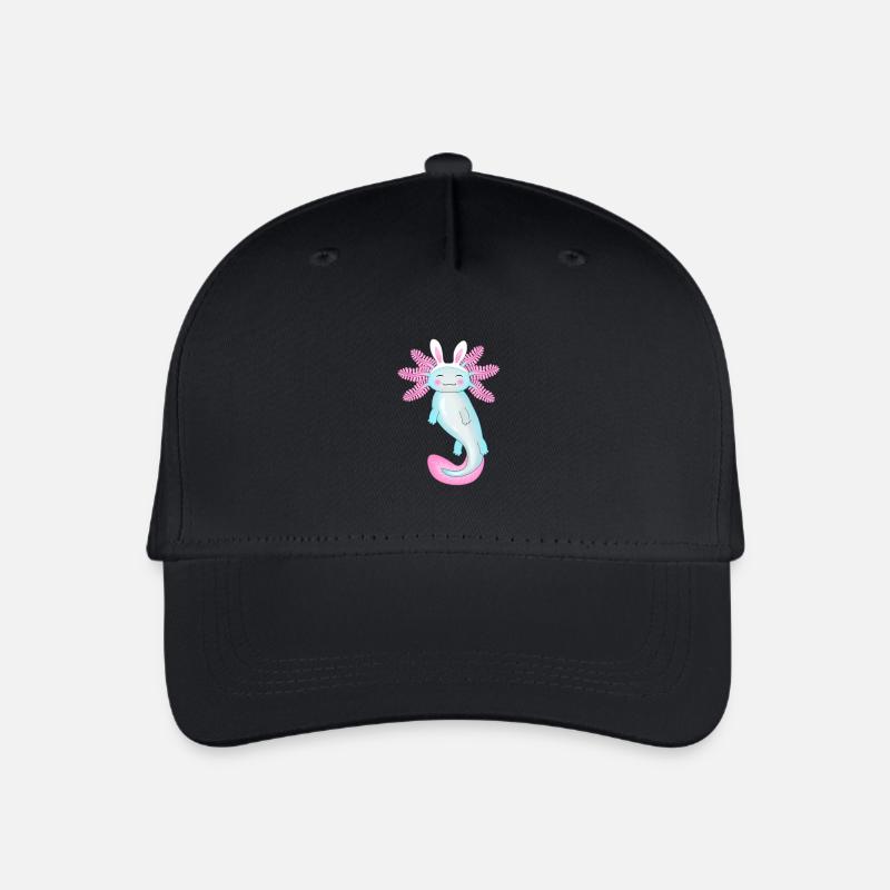 Oster-Axolotl mit Hasenohren - Kinder Bio Basecap - Schwarz