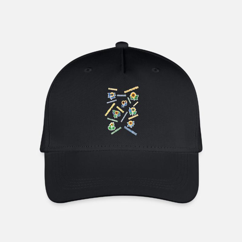 Sonnenblumen - Kinder Bio Basecap - Schwarz