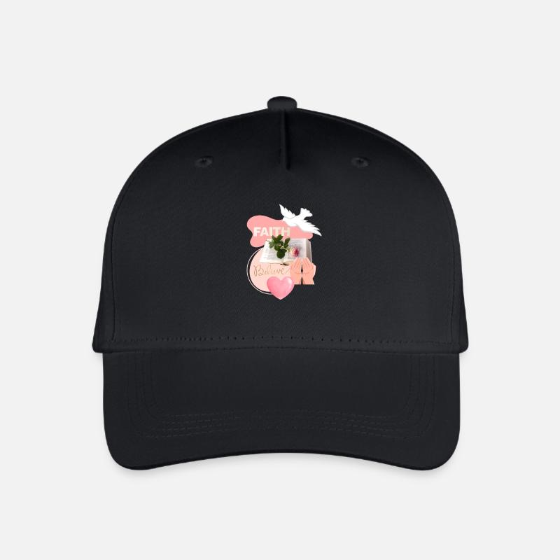 Glaube 2-Collage - Kinder Bio Basecap - Schwarz
