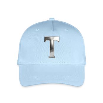 Chrome ,, T " Metallic - Kinder Bio Basecap - Hellblau - Vorne